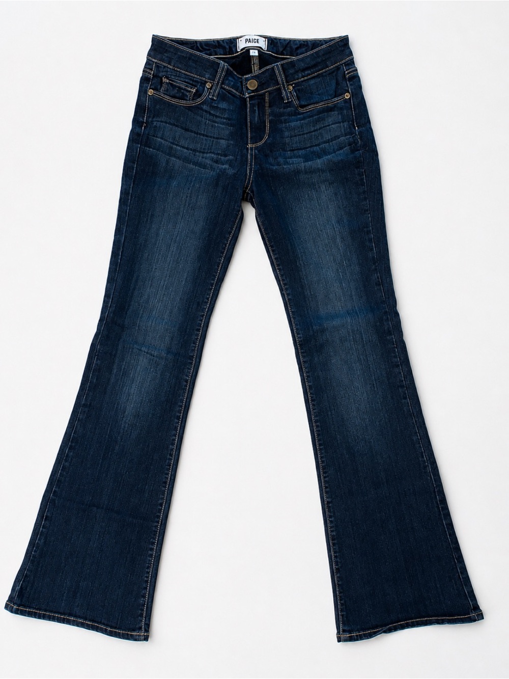 PAIGE Skyline Boot Jeans 26 Petite Dark Wash Stretch Bootcut Flare